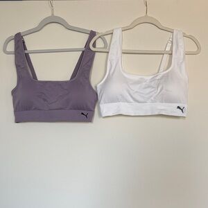 Puma Women's Sports Bras - Lavender and White